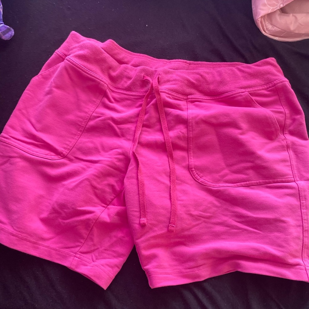 athletic works hot pink comfy shorts
